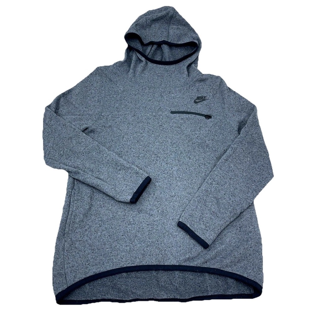 Nike Hoodie Women Medium Gray Pullover Summit Sweatshirt‎ Mock Heather Tech